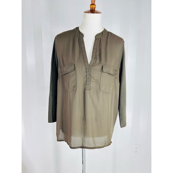 H&M Women’s Brown Blouse Sz L - Picture 1 of 8